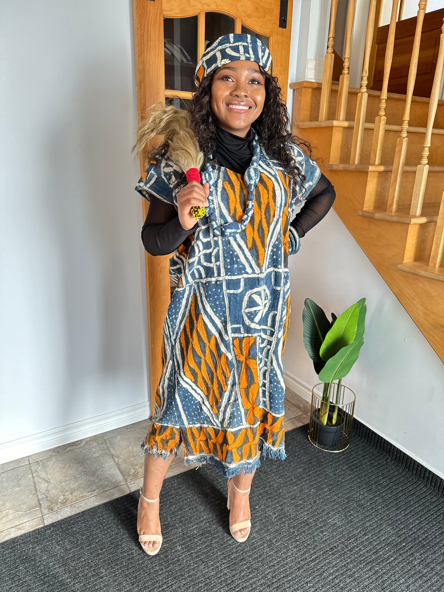 Boubou traditionel Ndop/ artisanat camerounais/ heritage culturel