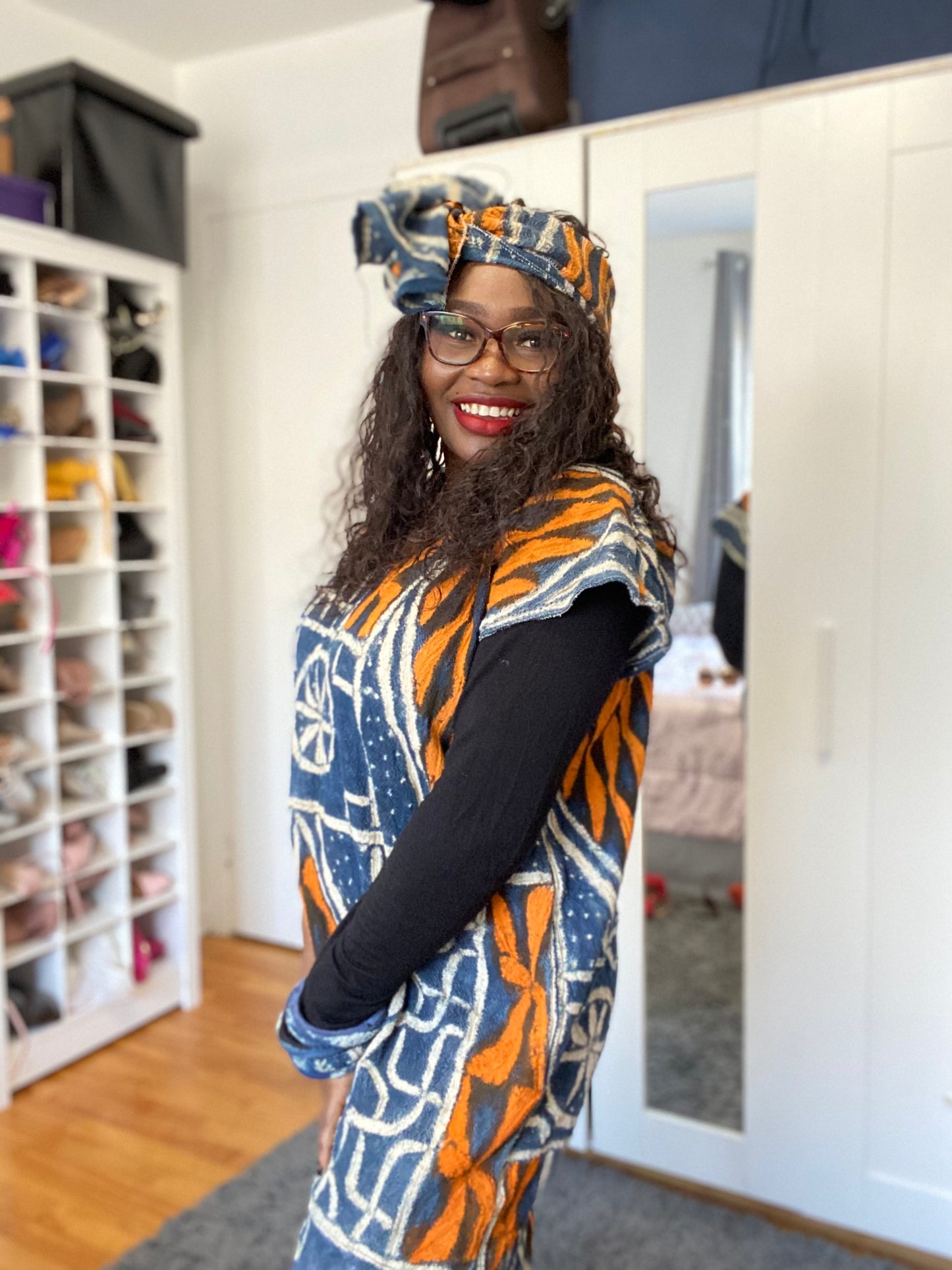 Boubou traditionel Ndop/ artisanat camerounais/ heritage culturel