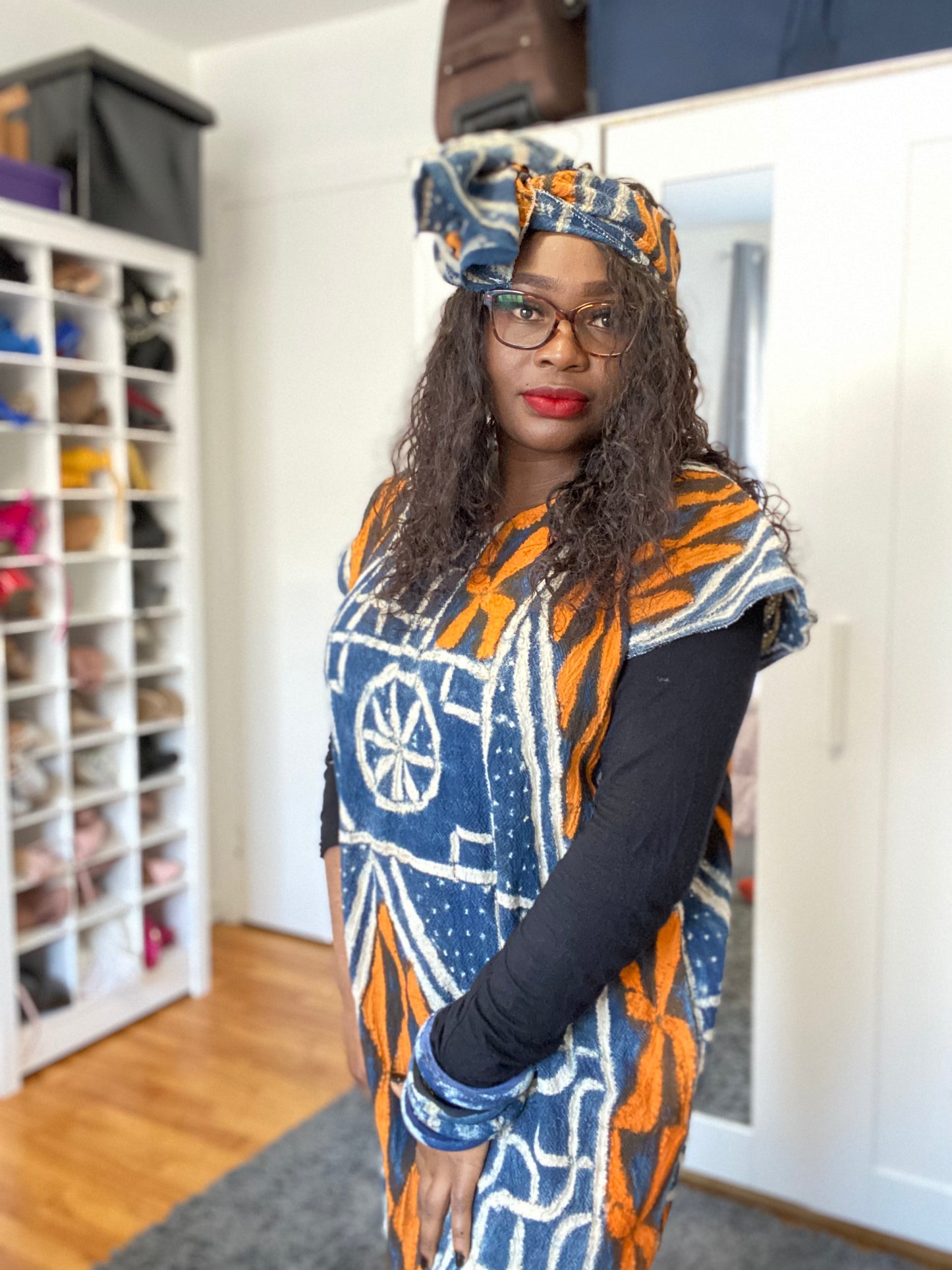 Boubou traditionel Ndop/ artisanat camerounais/ heritage culturel