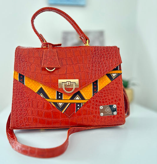 Dorice luxury orange handbag